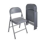 COSCO SmartFold® Vinyl Folding Chair, 4-Pack, Grey