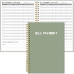 Bill Tracker Notebook - Monthly Bill Organizer & Planner for Personal Budgeting Financial, Payments Checklist Organizer, 5.8" x 8.5", Green