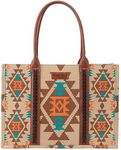 Wrangler Tote Bag for Women Purses Aztec Handbags Western Purses Boho Shoulder Bag ZSY-FBA2-WG2203-8119TN