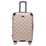 Kenneth Cole REACTION Diamond Tower Luggage Collection Lightweight Hardside Expandable 8-Wheel, Rose Champagne, 2-Piece Set (20" & 28"), Diamond Tower Luggage Collection