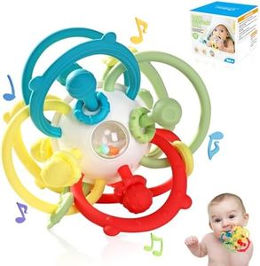 Orzbow Juguetes Bebes 0 3 6 12 Meses,Juguetes Montessori Bebes 1 Años,Juguetes Niños 1 Años Educativos,Mordedor Bebe Refrigerante Pelotas Bolas Sensoriales Bebe Sonajeros Bebes 6-12 Meses,Verde
