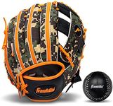 Franklin Sports Kids Baseball + Teeball Glove + Ball Set - RTP Youth Baseball Glove + Foam Ball - Boys + Girls - Orange - Right Hand Throw - 9.5"