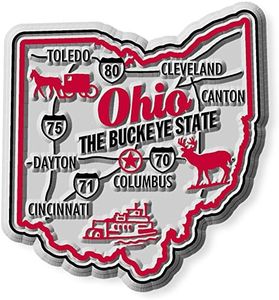 Ohio Premium State Magnet by Classic Magnets, 2.2" x 2.4", Collectible Souvenirs Made in The USA