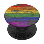 Pride Gay LGBTQ Rainbow Flag Weathered PopSockets PopGrip: Swappable Grip for Phones & Tablets