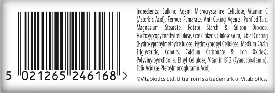 Vitabiotics Ultra Iron Tablets – High Strength Iron Supplement