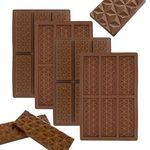 4 Pack Break Apart Deep Silicone Chocolate Bar Molds, Large Chocolate Molds Candy Bar Molds, Silicone Molds for Candle Soap Wax Melts (4)