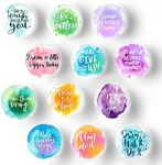 12Pcs Glass Strong Magnetic Refrigerator Magnet Fridge Sticker, Round Glass Fridge Decoration, Office Whiteboard Cabinet Dishwasher Magnet, Cabinet Cute Locker Magnet (12, Alphabet)