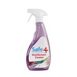 Safe4 Professional Surface Disinfectant Cleaner Ready to Use - Safe for Pets - Ideal for Home, Animal, Bird & Pet Cages & General Commercial Office Cleaning (500 ml (Pack of 1), Lavender)