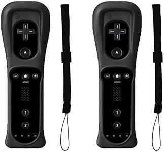 Capes Wii Remote Controller, Wii Game Wireless Controller for Nintendo Wii/Wii U Console （Black and black）