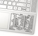 SYNERLOGIC Microsoft Word/Excel (for Windows) Reference Guide Keyboard Shortcut Sticker, Laminated, No-Residue Vinyl (Clear/Large)