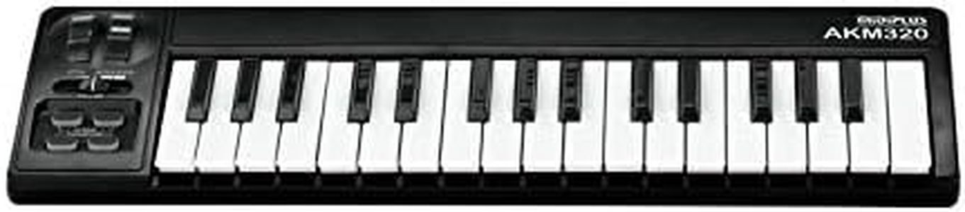 MIDIPLUS AKM320 USB MIDI Keyboard Controller, Black, 32-key