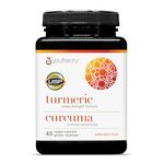 Youtheory Turmeric Curcumin with Black Pepper, Powerful Antioxidant Properties for Joint & Healthy Inflammation Support, 45 Capsules