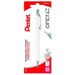 Pentel Orenz Retractable Mechanical Pencil with Sliding Sleeve, 0.2mm Ultra Fine Point, White Barrel, PP502BP-W, 1 Pack