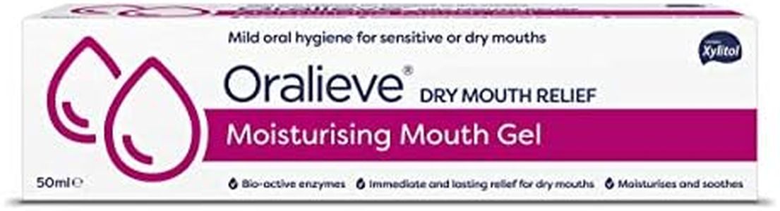 Oralieve Moisturising Dry Mouth Relief Gel, Effective and Lasting Relief from Dry Mouth, Saliva Replacement Gel, Single Item 50ml