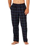 Amazon Essentials Men's Flannel Pyjama Trousers (Available in Big & Tall), Black Navy Plaid, S