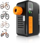 Auxbeam Bike Pump with Gauge - 1500mAh Battery & Brushless Motor, 120 PSI Electric Bicycle Pump, 25-28L/Min Wind Speed, Ultra-Fast Inflation Portable Air Pump for Road, MTB, City Bike Tires