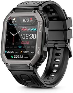 Smart Watches for Men with Bluetooth Call(Answer/Dial Calls) Tactical Outdoor Sports100+ Smartwatch for Android and iPhone 5ATM Waterproof Watch with 1.8 Inches Big Screen Fitness Tracker