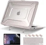 Shockproof Anti-drop protective Case Perfectly fit for MacBook Air 13 inch with touch id type-c port 2018-2021 Release Model Numbers:A2337 M1, A2179/A1932Cover, Khaki