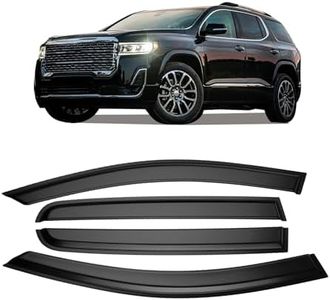 Kinwrdsn Tape-on Sun/Rain Guard Side Window Visor Deflectors Rain Guards for GMC Acadia 2017 2018 2019 2020 2021 2022 2023，Window deflectors