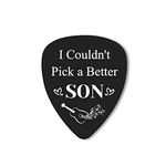 Son Gifts from Mum Dad Musician Guitar Player Son Gift Inspirational Gifts Guitar Pick Gifts for Guitar Player Best Son Stainless Steel Guitar Picks Graduation Christmas Birthday Gift for Son