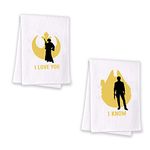 I Love You I Know Han Solo and Princess Leia Kitchen Decor Relationship Lovers Partner Kitchen Rag Dish Towel (Love You I Know Kitchen CA)