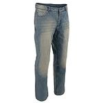 Milwaukee Leather MDM5002 Men's Blue Armored Motorcycle Riding Denim Jeans Reinforced with Aramid Fibers - 38