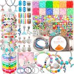 Girl Toys Bracelet Making Kit -3100pcs Beads for Charm Jewelry Making Kit Supplies DIY Arts Halloween and Christmas Party Favors Crafts for Kids Girl Toys Age 6-7,8-12 Teens Girl Gifts