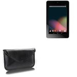 Nexus 7 (1st Gen/2012) Case, BoxWave® [Elite Leather Messenger Pouch] Synthetic Leather Cover w/Envelope Design for Google Nexus 7 (1st Gen/2012) - Jet Black