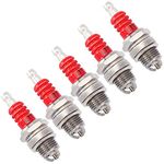 SOAJEE 5Pcs 3 Electrode Spark Plug L7T for 33cc 43cc 47cc 49cc 2-Stroke Mini Pocket Bike ATV Quad Scooter Trimmer Blower Chainsaw Brushcutter Strimmer Lawnmover Echo Wacker Kawasaki