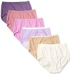 JUST MY SIZE Women's Plus Size Cool Comfort Cotton High Brief 6-Pack