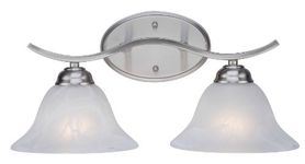 Trans Globe Lighting 2826 BN 2-Light Bath Bar, Brushed Nickel