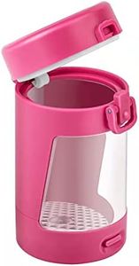 Zirro Mini Magnifying Viewing Jar with LED Light Airtight Transparent Light-Up Glass Storage Stash Jar With Mag Lid Smell Proof (Pink)