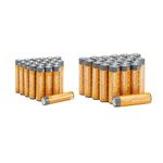 Amazon Basics AA & AAA High-Performance alkaline Batteries Value Pack - 24 Double AA Batteries and 24 Triple AAA Batteries, Combo pack: 24 AA + 24 AAA, 48-Pack