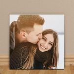 Sikhash Canvas Print Personalized With Your Photos | Canvas Wrap Wooden Framed | Picture Photo Frame Gift | Valentines Day Gift | Memories on Canvas | Home Décor | Canvas (10X10 inches, Pack of 1)A83