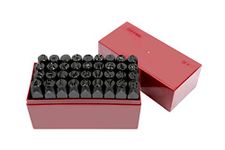 36 pc 3/8" Steel Metal Punch Letter & Number Stamp Stamping Kit Set With Case