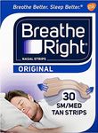 Breathe Right Nasal Strips Original Tan Small/Medium 30 ea (Pack of 3)