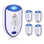 Ultrasonic Pest Repeller 4-Pack - Upgraded Electronic & Ultrasonic Pest Control, Indoor Plug-in Repellent, Anti Mice, Insects, Bugs, Ants, Mosquitos, Rats, Spiders, Roaches, Rodents (Blue)