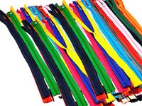 Artonezt 16Inch (42cm) Premium Invisible Zipper Concealed Nylon Zips for Garments, Pants, Bags, Palazzo, Dresses, Frocks, Gowns, Ladies Suits (Multicolor) Set of 36 Zips