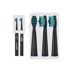 ORACURA® Sonic Electric Toothbrush Heads For SB100 and SB200 (Black, Pack of Three brush head)