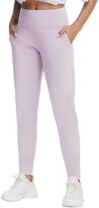 THE GYM PEOPLE Womens Joggers Pants with Pockets Athletic Leggings Tapered Lounge Pants for Workout, Yoga, Running, Training Pink Purple