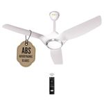 KUHL Meridian M1 1200 mm 65% Power Saving BLDC Ceiling Fan | BEE 5 Star Rated & ISI Marked | High Air Flow | 5 Year Warranty on Motor | Free Installation | White