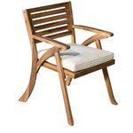 Christopher Knight Home Helen Outdoor Teak Finish Acacia Wood Arm Chair (Set of 2)