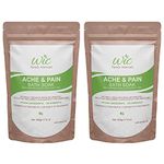 WIC Family Naturals Ache & Pain Bath Soak & Foot Soak, Bath Salts For Sore Muscles & Joints - High Magnesium Bath Salts For Women & Men - Natural Bath Salts - Bath Muscle Soak w/Essential Oils & MSM (Ache & Pain) (2 Pack)