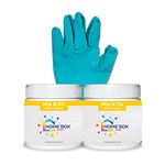 HOME BOX mini Mix N Fix White Cement with Free Pair of Gloves, Used for Crack Filling, Mini Art & Craft Projects, Small Touch Ups, Gap Filler, Universal Adhesive, 500 gram (Pack of 2)