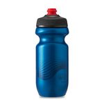 Polar Bottle Breakaway Wave Lightweight Bike Water Bottle - BPA-Free, Cycling & Sports Squeeze Bottle (Deep Blue & Charcoal, 20 oz)