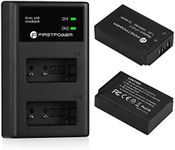 FirstPower 2-Pack LP-E17 Battery and Dual USB Charger Compatible with Canon EOS RP, Rebel T6i, T7i, T8i, T6s, SL2, SL3, M3, M5, M6, 200D, 77D, 750D, 760D, 800D, 8000D Digital SLR Camera