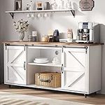 Farmhouse Coffee Bar Cabinet with S
