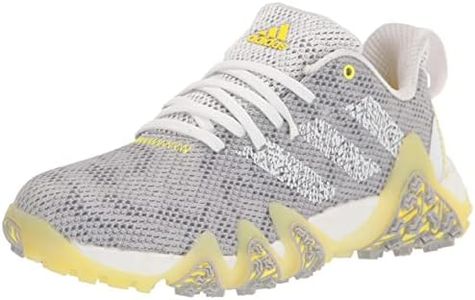 adidas Women's Codechaos 22 Spikeless Golf Shoes, Ftwr White/Ftwr White/Beam Yellow, 8.5