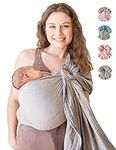 Baby Sling and Ring Sling 100% Cotton Muslin Infant Carrier, Front and Chest Newborn Carrier Wrap, Toddler Carrier – Grey