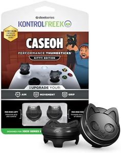 KontrolFreek CaseOh Performance Thumbsticks® – Kitty! Edition | Made for Xbox One & Xbox Series X Controller | Black